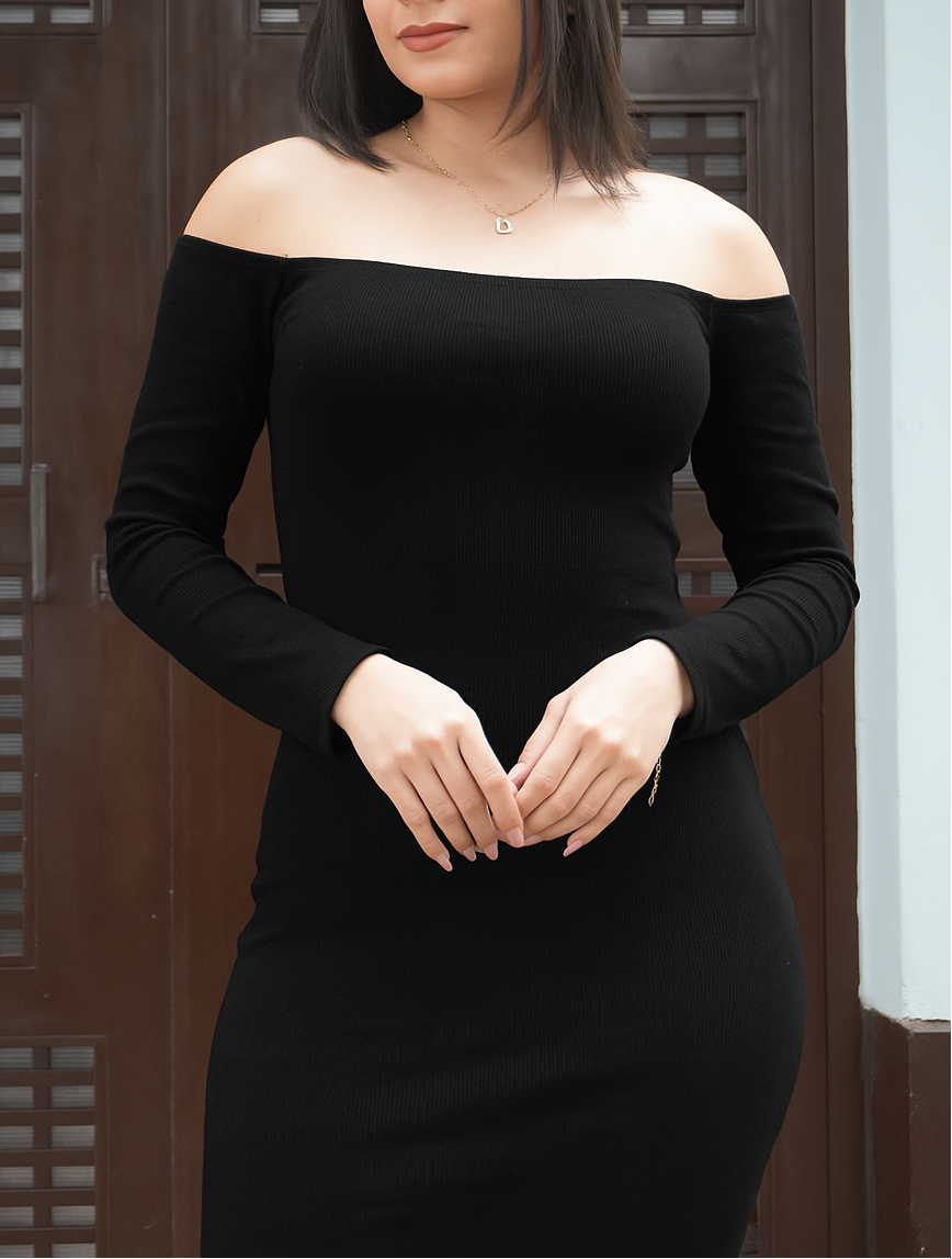 Vestido off shoulder